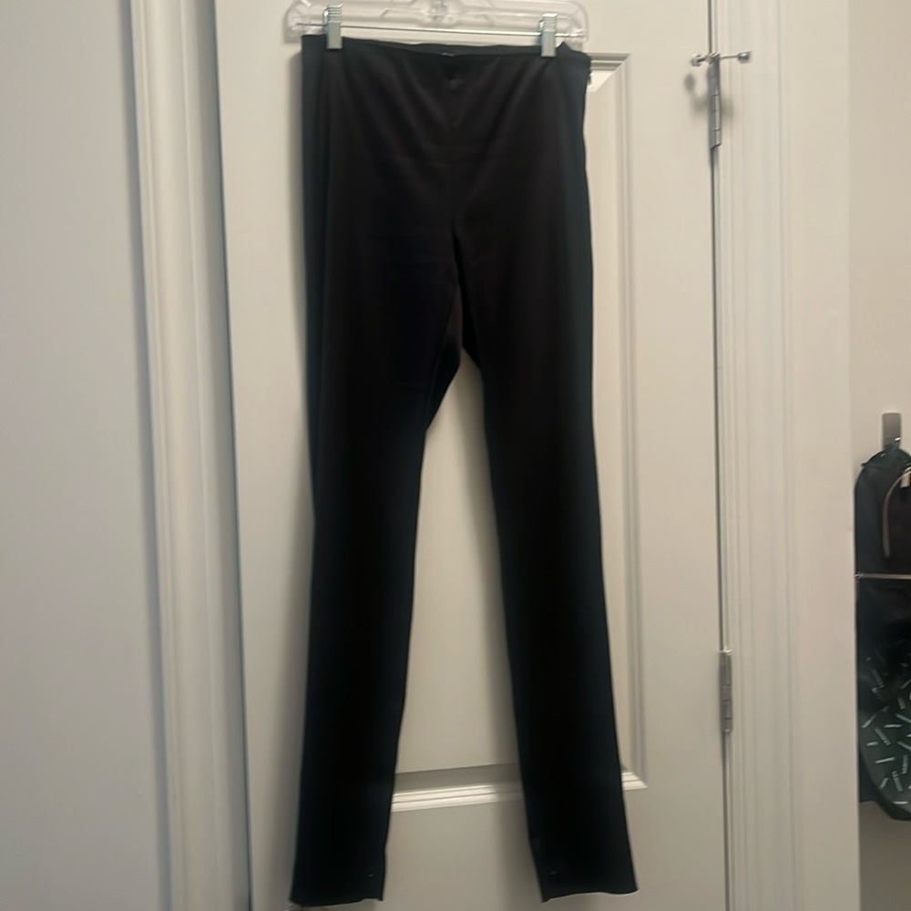 Theory Satin Pants with Elastic Waist and Zipper (size 6)